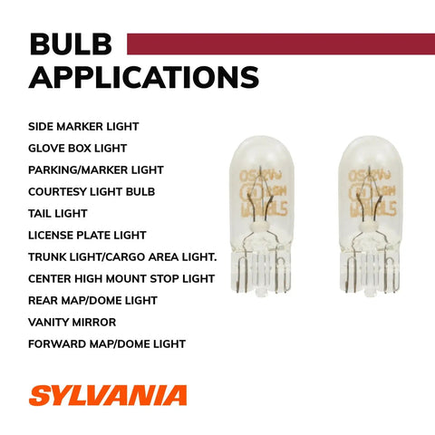 Long Life Miniature Bulbs For Interior Lighting Pack Of Two Ideal For Map Lights Dome Lights And License Plate Illumination