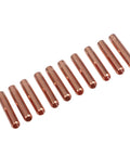 10pcs Brass TIG Welding Collet Electrode Holder For WP9 20 25 Torch With 3-32 And 1-8 In Gas Lens Consumable Copper Alloy Kit stacked.