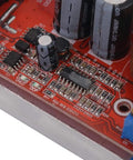 Close-up of a circuit board section of Beefy 1200W 20A DC-DC Boost Converter for cars, showing components and connections.