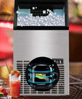 Top Shelf Countertop Nugget Ice Maker Chilling 120 Pounds Daily With Solid 33 Pound Storage smooth operator vibe on kitchen surface.