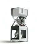 Premium Electric Ice Drip Coffee Maker With Glass Carafe And Led Touchscreen For Smooth Cold Brew At Home, sleek silver design, glass jar.