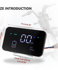 48V To 72V Digital Speedometer Display Panel For Electric Scooters And E Bikes With MPH Readout showing dimensions