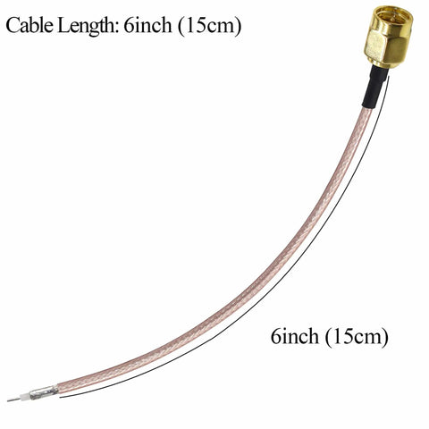 SMA To PCB Solder Cable 6 Inch 15cm RG316 Coax Antenna Extension Wire With SMA Male To PCB Connector For WiFi Routers