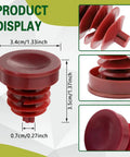Grab This Red Hydraulic Power Steering Reservoir Cap 2 Pack 3.4cm diameter ABS plastic direct replacement for Honda models.