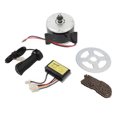 12V 250W Electric Bicycle Motor Kit 2750RPM High Speed Gear Motor With Controller for Motorcycle Conversion components on display