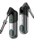 Wireless Guitar System With 10 Channel Transmitter And Receiver, 6.35mm dual interface, side view, plug and play design.