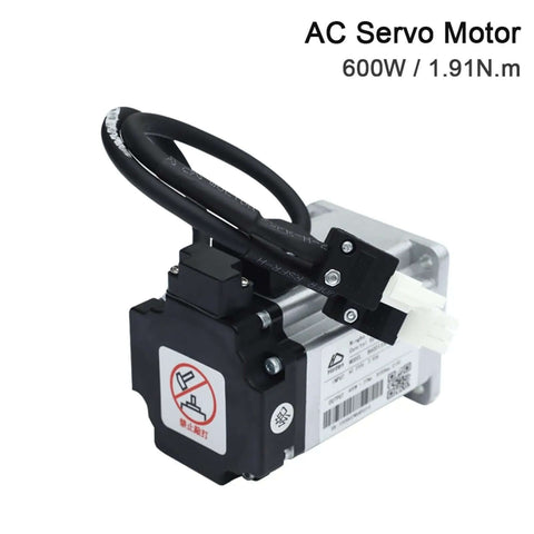 600W AC Servo Motor With 1.91 Nm Torque, 3000 RPM, 230V Single-Phase Drive For Industrial Control Applications, front view