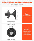 Tough As Nails 8 Lug Shipping Container Wheel Kit featuring zinc-plated axle and durable handle with rust resistance.