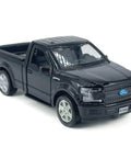 1/36 Scale Diecast Pickup Truck With Trailer And Horse Transporter Open Doors Farm Rig, black metal toy car for kids.