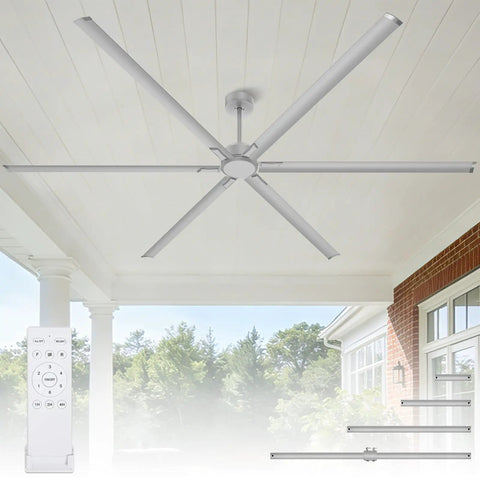 Massive 120 Inch HVLS Industrial Ceiling Fan With Remote Control And Heavy Duty Reversible DC Motor for large indoor spaces