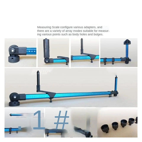 2D Auto Body Measuring System For Frame Repair And Chassis Alignment Pro Grade Car Body Tram Gauge with adapters and rulers