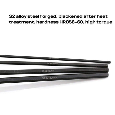 Cool Extra Long Hex Key Set For Home And Garage! These 4-Piece Metric Allen Wrench Tools Rock 360 Rotation Plus 35-Degree Angle Design. 3-6mm S2 steel hex keys