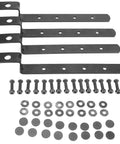Rugged Iron Side Case Mounting Brackets Kit For Motorcycles includes 4 iron brackets, 53x35x215mm, with full hardware set