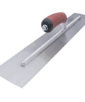 High Carbon Steel Finishing Trowel 4 By 20 Inch Pro Grade Workhorse For Concrete Masonry Drywall With DuraSoft Handle And Lightweight Xtralite Mounting Made In The USA, featuring red handle and steel blade