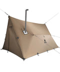 Hot Tent With Stove Jack For Four Season Hammock Camping Gear 3000mm Waterproof Shelter in coyote brown with chimney