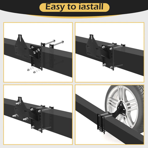 Spare Tire Carrier For Boat Trailer Mount Fits Most 4, 5, And 6 Lug Wheels On 4, 4.5, 4.75, 5, 5.5, 6 Bolt Patterns Holds Up To 150 Lbs