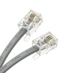 RJ9 4P4C 4 Conductor Flat Telephone Extension Cable 7Ft 2 Pack With Gold Plated Contacts Flexible Flat Cord For Phones Fax Modems Easy Plug In Home Office Setup