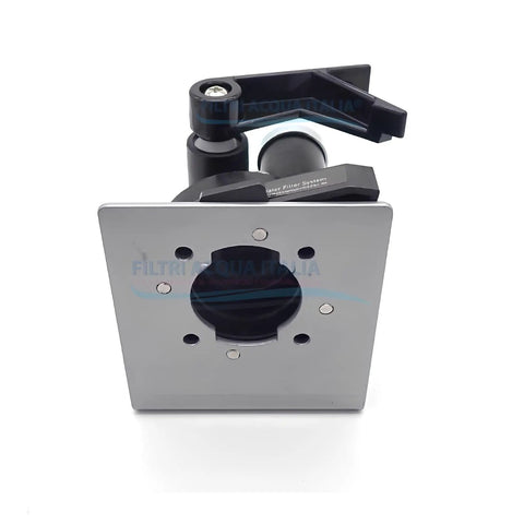 Top view of QL3B Head Assembly Replacement For Commercial Water Filtration Systems, black, OEM quality part, for easy install.