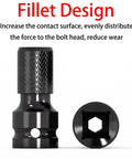 Two Pack 1/2 Inch Square Drive To 1/4 Inch Hex Female Socket Adapter with Fillet Design for Impact Wrench