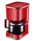 Straight Up Barista Quality Fully Automatic Bean To Cup Coffee And Espresso Maker For Home Office With Built In Grinder Zero Hassle Touch Panel Kitchen Ready Red, showing red coffee maker with a glass carafe.