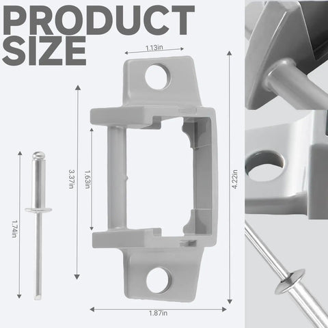 RV Awning Foot Mounting Brackets Replacement For AE 8300 8500 8700 9000 Series Awnings Die Cast Foot Svc Kit With Rivets Heavy Duty Mounting Bracket Set To Restore Solid Patio Awning Support