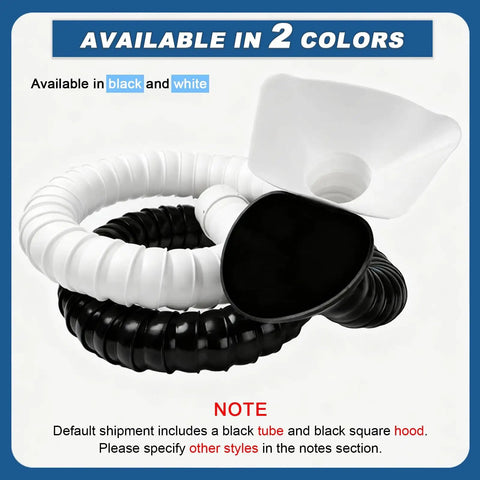 Pro Grade Solder Smoke Purifier Exhaust Pipe with black and white tubes, 360 degree laser fume extractor, bamboo options