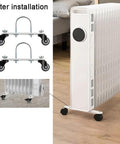 Two Cotonlake mobile pulley holders for oil-filled radiators with 360° swivel carbon-steel casters and brakes