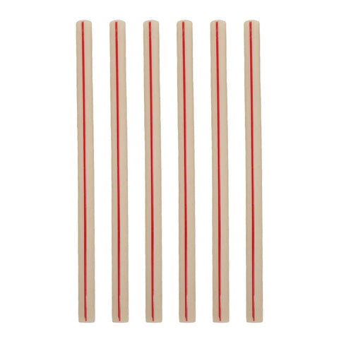 Six Pack Transfer Hoses For Soft Serve Ice Cream Machines, Pro Grade Food Safe Rubber Replacement Parts, HC138836 Compatible, Durable, Easy Maintenance For Cafes, Shops, And Ice Cream Stands; six beige hoses with red stripe