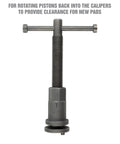 Pro Grade Front And Rear Disc Brake Caliper Tool Set With 11 Adapters, single piston press tool, steel build