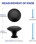 Matte Black Kitchen Cabinet Knobs And Pulls 1 1/4 Inch 40 Pack Easy Install Durable Metal Hardware Upgrade For Cabinets Modern Farmhouse Look To Spruce Up Your Space, size guide