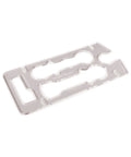 Straight Shooting Three In One Handle Router Template For Smooth Cutting Boards And Killer Charcuterie Sets With Zero Headache Goblet Or Curved Handles Crafted From Heavy Duty Clear Acrylic Shaping Jig on white background.