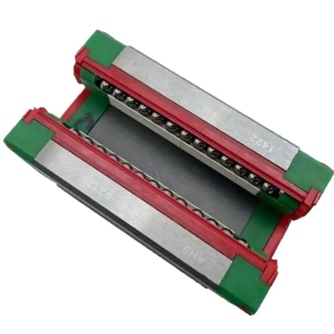 Rock Solid Metal Linear Motion Guide Slider Cgh45ca Carriage Block Rails with red and green design for DIY CNC projects.