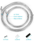 Premium Bike Shift Cable Kit For Mountain And Road Bikes Corrosion Resistant 12 Wire Cable Kit With O Rings End Ferrules