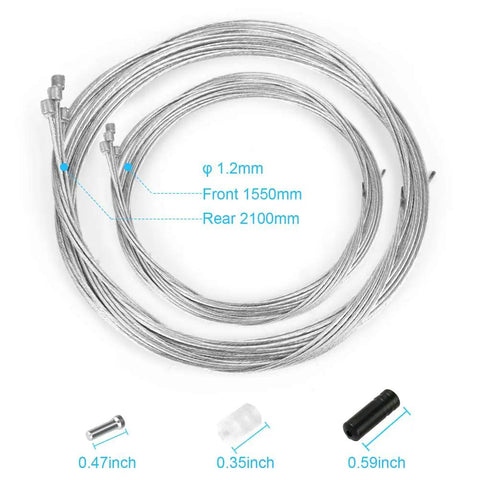 Premium Bike Shift Cable Kit For Mountain And Road Bikes Corrosion Resistant 12 Wire Cable Kit With O Rings End Ferrules