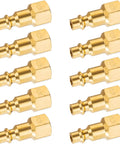Quarter Inch NPT Female Brass Air Plug For Air Hose Fittings And Compressor Attachments Heavy Duty Pneumatic Gear Pro Grade 10 Pack