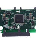 Two Port Dual SD And MMC To SATA RAID adapter enclosure circuit board for compact boot drive systems.