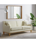 Cream sofa with Eight Inch Square Wood Furniture Legs Set Of 4 With Mounting Plates And Hanger Bolts Durable Rubber Wood Feet for living room