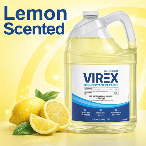 All Purpose Disinfectant Cleaner For Home And Pro Use Kills 99.9 Percent Of Germs On Multi Surface Areas With Fresh Lemon Scent 1 Gallon Pack Of 2