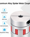 Aluminum Shaft Coupling Flexible Spider Coupler 12mm To 20mm Fit For 3D Printers CNC Routers Milling Machines Diy Projects 50mm Long 40mm Diameter Joint Connector, aluminum alloy with red spider insert