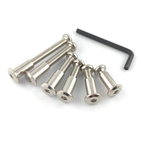 M6 Hex Drive Socket Cap Bolts Screws Kit For Furniture DIY Projects With 30 Piece Set Of Binding Post Screws Socket Covers And