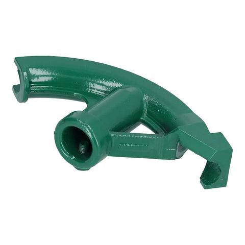 Heavy Duty Manual Conduit Tube Bender For Copper Aluminum Brass Steel Pipe One Point Four Inch 32 5 Mm Cast Iron Tool showing a green metal bending head.