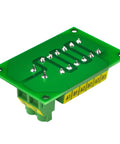 30 Amp 48V 2 By 6 Position Screw Terminal Block Distribution Module For Easy Install, A And B Blocks, 7.62mm Pitch, side view