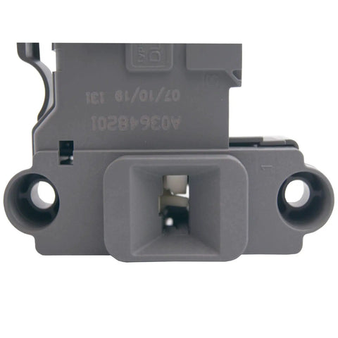 Front view of Washer Door Lock Assembly Replacement For 5304505231 And 5304514774, gray durable component