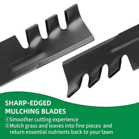 Mulching Mower Blades For 36 And 52 Inch Decks, 3 Pack, Replaces Scag 48108 481707 481711 48185, Fits Gravely Promaster 152Z, Compatible With Zoom 2252, 482878 482961 Replacement Blades For Lawn Mowers