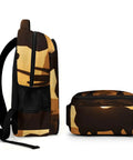 Desert Sunset Printed Unisex Backpack With Large Capacity Dope Daypack For Travel School And Outdoors Durable Polyester Side View