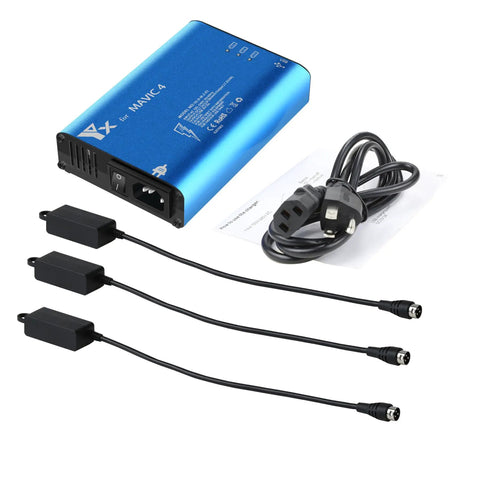 Mavic 4 Pro Battery Charger 5 In 1 Rapid Intelligent Charging Hub with cables and USB port