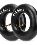 9X3.50-4 And 2.80-4 2.50-4 Beefed Up Heavy Duty Inner Tubes With Bent Valve Stem for hand trucks and lawn mowers, 2 pack