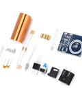 Electromagnetism Learning Tool With Coil Electricity Conversion Module For DIY Teaching components laid out on white surface