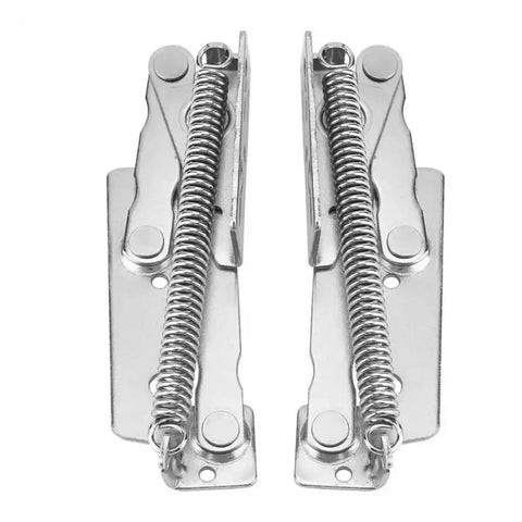 Rotating Concealed Hinges For Cabinets And Wardrobes, Heavy Duty Steel Spring Lift Hinge Set, 2 Piece, Easy Install, Smooth Operation