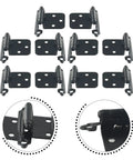 Heavy Duty Self Closing Cabinet Hinges, 10 Pack, Overlay Flush Door Hinges, Cold Rolled Steel With Polished Chrome Finish